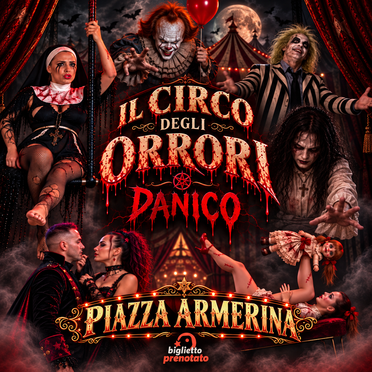 Il Circo degli Orrori a Piazza Armerina dal 30 ottobre al 2 novembre